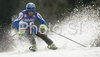 Winner Manfred Moelgg of Italy  skiing in second run of men slalom World Cup race in Kranjska Gora, Slovenia. Slalom race of Men FIS Alpine skiing World Cup was held in Kranjska Gora, Slovenia, on 9th of March 2008.

