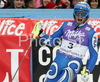 Winner Manfred Moelgg of Italy celebrates his victory in men slalom World Cup race in Kranjska Gora, Slovenia. Slalom race of Men FIS Alpine skiing World Cup was held in Kranjska Gora, Slovenia, on 9th of March 2008.
