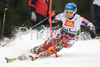 Tanja Poutiainen of Finland clears a gate during the womens alpine ski World Cup  finals slalom race in Bormio, Italy, Friday, March 14, 2008.
