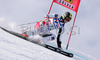 Eight after first run, Nicole Hosp of Austria skiing during first run of Women giant slalom Audi FIS Ski World Cup 2008-09 opening race. First race of Women Audi FIS Ski World Cup season 2008-09 was held on Saturday, 25th of October 2008 in Soelden, Austria.
