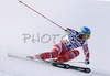 Leading after first run Tanja Poutiainen of Finland skiing during first run of Women giant slalom Audi FIS Ski World Cup 2008-09 opening race. First race of Women Audi FIS Ski World Cup season 2008-09 was held on Saturday, 25th of October 2008 in Soelden, Austria.
