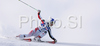 Second after first run, Kathrin Zettel of Austria skiing during first run of Women giant slalom Audi FIS Ski World Cup 2008-09 opening race. First race of Women Audi FIS Ski World Cup season 2008-09 was held on Saturday, 25th of October 2008 in Soelden, Austria.
