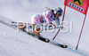 Tenth after first run, Lindsey Vonn of USA skiing during first run of Women giant slalom Audi FIS Ski World Cup 2008-09 opening race. First race of Women Audi FIS Ski World Cup season 2008-09 was held on Saturday, 25th of October 2008 in Soelden, Austria.
