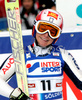 Nicole Gius of Italy reacts in finish of first run of Women giant slalom Audi FIS Ski World Cup 2008-09 opening race. First race of Women Audi FIS Ski World Cup season 2008-09 was held on Saturday, 25th of October 2008 in Soelden, Austria.
