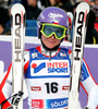Sarka Zahrobska of Czech reacts in finish of first run of Women giant slalom Audi FIS Ski World Cup 2008-09 opening race. First race of Women Audi FIS Ski World Cup season 2008-09 was held on Saturday, 25th of October 2008 in Soelden, Austria.

