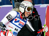 Eva-Maria Brem of Austria reacts in finish of first run of Women giant slalom Audi FIS Ski World Cup 2008-09 opening race. First race of Women Audi FIS Ski World Cup season 2008-09 was held on Saturday, 25th of October 2008 in Soelden, Austria.

