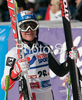 Third placed Andrea Fischbacher of Austria reacts in finish of second run of Women giant slalom Audi FIS Ski World Cup 2008-09 opening race. First race of Women Audi FIS Ski World Cup season 2008-09 was held on Saturday, 25th of October 2008 in Soelden, Austria.
