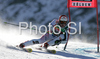 Hannes Reichelt of Austria skiing during first run of Men giant slalom Audi FIS Ski World Cup 2008-09 opening race. First race of Men Audi FIS Ski World Cup season 2008-09 was held on Sunday, 26th of October 2008 in Soelden, Austria.
