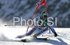 Seventh placed after first run Thomas Fanara of France skiing during first run of Men giant slalom Audi FIS Ski World Cup 2008-09 opening race. First race of Men Audi FIS Ski World Cup season 2008-09 was held on Sunday, 26th of October 2008 in Soelden, Austria.
