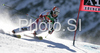 Tenth placed after first run Romed Baumann of Austria skiing during first run of Men giant slalom Audi FIS Ski World Cup 2008-09 opening race. First race of Men Audi FIS Ski World Cup season 2008-09 was held on Sunday, 26th of October 2008 in Soelden, Austria.
