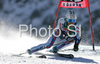 Julien Lizeroux of France skiing during first run of Men giant slalom Audi FIS Ski World Cup 2008-09 opening race. First race of Men Audi FIS Ski World Cup season 2008-09 was held on Sunday, 26th of October 2008 in Soelden, Austria.
