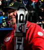Hermann Maier of Austria reacts in finish of second run of Men giant slalom Audi FIS Ski World Cup 2008-09 opening race. First race of Men Audi FIS Ski World Cup season 2008-09 was held on Sunday, 26th of October 2008 in Soelden, Austria.
