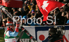 Second placed Didier Cuche of Switzerland reacts in finish of second run of Men giant slalom Audi FIS Ski World Cup 2008-09 opening race. First race of Men Audi FIS Ski World Cup season 2008-09 was held on Sunday, 26th of October 2008 in Soelden, Austria.
