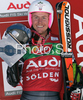 Third placed Ted Ligety of USA celebrates his medal won in Men giant slalom Audi FIS Ski World Cup 2008-09 opening race. First race of Men Audi FIS Ski World Cup season 2008-09 was held on Sunday, 26th of October 2008 in Soelden, Austria.
