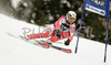 Jukka Leino of Finland skiing in first run of Alta Badia Men giant slalom race of Audi FIS Ski World Cup 2008-09. Giant slalom race of Men Audi FIS Ski World Cup 2008-09 was traditionally held on Gran Risa course in Alta Badia, Italy, on Sunday, 21st of December 2008.
