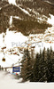 Tobias Gruenenfelder of Switzerland skiing in first run of Alta Badia Men giant slalom race of Audi FIS Ski World Cup 2008-09. Giant slalom race of Men Audi FIS Ski World Cup 2008-09 was traditionally held on Gran Risa course in Alta Badia, Italy, on Sunday, 21st of December 2008.
