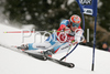 Leader after first run Didier Cuche of Switzerland skiing in first run of Alta Badia Men giant slalom race of Audi FIS Ski World Cup 2008-09. Giant slalom race of Men Audi FIS Ski World Cup 2008-09 was traditionally held on Gran Risa course in Alta Badia, Italy, on Sunday, 21st of December 2008.
