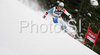Second after first run Daniel Albrecht of Switzerland skiing in first run of Alta Badia Men giant slalom race of Audi FIS Ski World Cup 2008-09. Giant slalom race of Men Audi FIS Ski World Cup 2008-09 was traditionally held on Gran Risa course in Alta Badia, Italy, on Sunday, 21st of December 2008.
