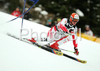Hannes Reichelt of Austria skiing in first run of Alta Badia Men giant slalom race of Audi FIS Ski World Cup 2008-09. Giant slalom race of Men Audi FIS Ski World Cup 2008-09 was traditionally held on Gran Risa course in Alta Badia, Italy, on Sunday, 21st of December 2008.
