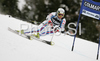 Joel Chenal of France skiing in first run of Alta Badia Men giant slalom race of Audi FIS Ski World Cup 2008-09. Giant slalom race of Men Audi FIS Ski World Cup 2008-09 was traditionally held on Gran Risa course in Alta Badia, Italy, on Sunday, 21st of December 2008.
