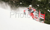 Jukka Leino of Finland skiing in first run of Alta Badia Men giant slalom race of Audi FIS Ski World Cup 2008-09. Giant slalom race of Men Audi FIS Ski World Cup 2008-09 was traditionally held on Gran Risa course in Alta Badia, Italy, on Sunday, 21st of December 2008.

