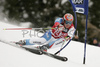 Leader after first run Didier Cuche of Switzerland skiing in first run of Alta Badia Men giant slalom race of Audi FIS Ski World Cup 2008-09. Giant slalom race of Men Audi FIS Ski World Cup 2008-09 was traditionally held on Gran Risa course in Alta Badia, Italy, on Sunday, 21st of December 2008.
