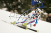 Frederic Covili of France skiing in first run of Alta Badia Men giant slalom race of Audi FIS Ski World Cup 2008-09. Giant slalom race of Men Audi FIS Ski World Cup 2008-09 was traditionally held on Gran Risa course in Alta Badia, Italy, on Sunday, 21st of December 2008.
