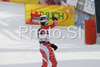 Jukka Leino of Finland reacts in finish of second run of Alta Badia Men giant slalom race of Audi FIS Ski World Cup 2008-09. Giant slalom race of Men Audi FIS Ski World Cup 2008-09 was traditionally held on Gran Risa course in Alta Badia, Italy, on Sunday, 21st of December 2008.

