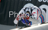 Jean Baptiste Grange of France reacts in finish of second run of Alta Badia Men giant slalom race of Audi FIS Ski World Cup 2008-09. Giant slalom race of Men Audi FIS Ski World Cup 2008-09 was traditionally held on Gran Risa course in Alta Badia, Italy, on Sunday, 21st of December 2008.
