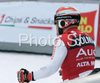 Didier Cuche of Switzerland reacts in finish of second run of Alta Badia Men giant slalom race of Audi FIS Ski World Cup 2008-09. Giant slalom race of Men Audi FIS Ski World Cup 2008-09 was traditionally held on Gran Risa course in Alta Badia, Italy, on Sunday, 21st of December 2008.
