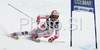 Third placed Hannes Reichelt of Austria skiing in second run of Alta Badia Men giant slalom race of Audi FIS Ski World Cup 2008-09. Giant slalom race of Men Audi FIS Ski World Cup 2008-09 was traditionally held on Gran Risa course in Alta Badia, Italy, on Sunday, 21st of December 2008.
