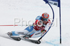 Fifth placed Didier Cuche of Switzerland skiing in second run of Alta Badia Men giant slalom race of Audi FIS Ski World Cup 2008-09. Giant slalom race of Men Audi FIS Ski World Cup 2008-09 was traditionally held on Gran Risa course in Alta Badia, Italy, on Sunday, 21st of December 2008.
