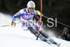 Fourth after first run, Julien Lizeroux of France clears a gate during the mens alpine ski World Cup Slalom race in Alta Badia, Italy, Monday, December 22, 2008.
