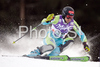 Mitja Valencic of Slovenia clears a gate during the mens alpine ski World Cup Slalom race in Alta Badia, Italy, Monday, December 22, 2008.
