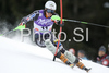 Ted Ligety of the United States clears a gate during the mens alpine ski World Cup Slalom race in Alta Badia, Italy, Monday, December 22, 2008.

