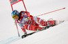 Tanja Poutiainen of Finland skiing in first run of Semmering women giant slalom race of Audi FIS Ski World Cup 2008-09. Giant slalom race of Women Audi FIS Ski World Cup 2008-09 was held Semmering, Austria, on Sunday, 28th of December 2008.

