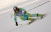 Vanja Brodnik of Slovenia skiing in first run of Semmering women giant slalom race of Audi FIS Ski World Cup 2008-09. Giant slalom race of Women Audi FIS Ski World Cup 2008-09 was held Semmering, Austria, on Sunday, 28th of December 2008.
