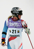 Third placed Lara Gut of Switzerland reacts in finish of second run of Semmering women giant slalom race of Audi FIS Ski World Cup 2008-09. Giant slalom race of Women Audi FIS Ski World Cup 2008-09 was held Semmering, Austria, on Sunday, 28th of December 2008.
