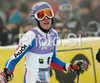 Ingrid Jacquemod of France reacts in finish of second run of Semmering women giant slalom race of Audi FIS Ski World Cup 2008-09. Giant slalom race of Women Audi FIS Ski World Cup 2008-09 was held Semmering, Austria, on Sunday, 28th of December 2008.
