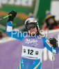 Fourth placed Anja Paerson of Sweden reacts in finish of second run of Semmering women giant slalom race of Audi FIS Ski World Cup 2008-09. Giant slalom race of Women Audi FIS Ski World Cup 2008-09 was held Semmering, Austria, on Sunday, 28th of December 2008.
