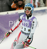 Winner Kathrin Zettel of Austria reacts in finish of second run of Semmering women giant slalom race of Audi FIS Ski World Cup 2008-09. Giant slalom race of Women Audi FIS Ski World Cup 2008-09 was held Semmering, Austria, on Sunday, 28th of December 2008.

