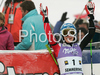 Winner Kathrin Zettel of Austria reacts in finish of second run of Semmering women giant slalom race of Audi FIS Ski World Cup 2008-09. Giant slalom race of Women Audi FIS Ski World Cup 2008-09 was held Semmering, Austria, on Sunday, 28th of December 2008.
