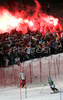 Kathrin Zettel of Austria skiing in second run of Semmering women slalom race of Audi FIS Ski World Cup 2008-09. Slalom race of Women Audi FIS Ski World Cup 2008-09 was held Semmering, Austria, on Monday, 29th of December 2008.
