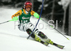 Kathrin Hoelzl of Germany skiing in first run of Semmering women slalom race of Audi FIS Ski World Cup 2008-09. Slalom race of Women Audi FIS Ski World Cup 2008-09 was held Semmering, Austria, on Monday, 29th of December 2008.
