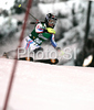 Marion Bertrand of France skiing in first run of Semmering women slalom race of Audi FIS Ski World Cup 2008-09. Slalom race of Women Audi FIS Ski World Cup 2008-09 was held Semmering, Austria, on Monday, 29th of December 2008.
