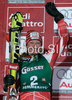  celebrates her medals won in Semmering women slalom race of Audi FIS Ski World Cup 2008-09. Slalom race of Women Audi FIS Ski World Cup 2008-09 was held Semmering, Austria, on Monday, 29th of December 2008.
