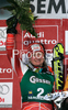 Second placed Tanja Poutiainen of Finland celebrates her medals won in Semmering women slalom race of Audi FIS Ski World Cup 2008-09. Slalom race of Women Audi FIS Ski World Cup 2008-09 was held Semmering, Austria, on Monday, 29th of December 2008.

