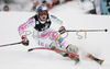Leader after first run Lindsey Vonn of USA skiing in first run of Zagreb women slalom race of Audi FIS Ski World Cup 2008-09. Slalom race of Women Audi FIS Ski World Cup 2008-09 was held Zagreb, Croatia, on Sunday, 4th of January 2009.
