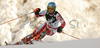 Seventh placed Tanja Poutiainen of Finland skiing in second run of Zagreb women slalom race of Audi FIS Ski World Cup 2008-09. Slalom race of Women Audi FIS Ski World Cup 2008-09 was held Zagreb, Croatia, on Sunday, 4th of January 2009.
