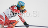 Tanja Poutiainen of Finland skiing in first run of Zagreb women slalom race of Audi FIS Ski World Cup 2008-09. Slalom race of Women Audi FIS Ski World Cup 2008-09 was held Zagreb, Croatia, on Sunday, 4th of January 2009.
